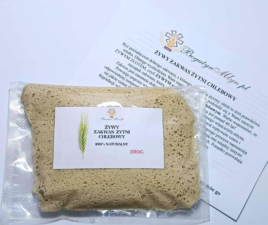 Zakwas żytni chlebowy ŻYWY Bogutyn Młyn - 250g ( 40-to letni! ) - FOLIA