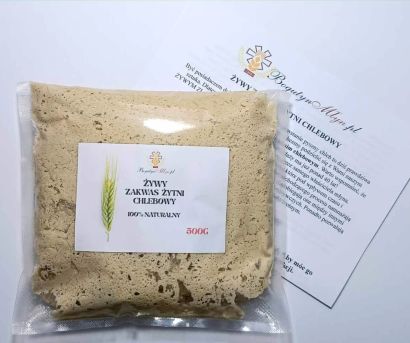 Zakwas żytni chlebowy ŻYWY Bogutyn Młyn - 500g ( 40-to letni! ) - FOLIA